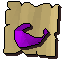 Purple face mask (noted)